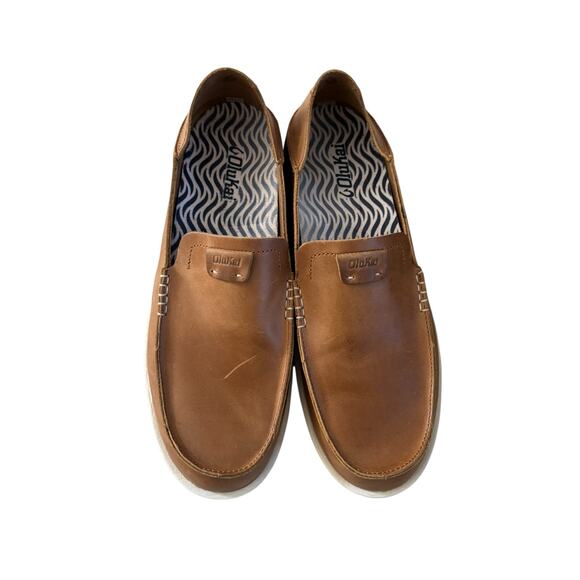 Olukai Kakaha Mens Leather Slip On Shoes Size 11 M - Picture 8 of 11